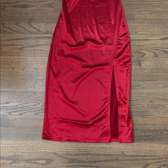 ROMWE One Shoulder Burgundy Dress - Picture 10 of 15